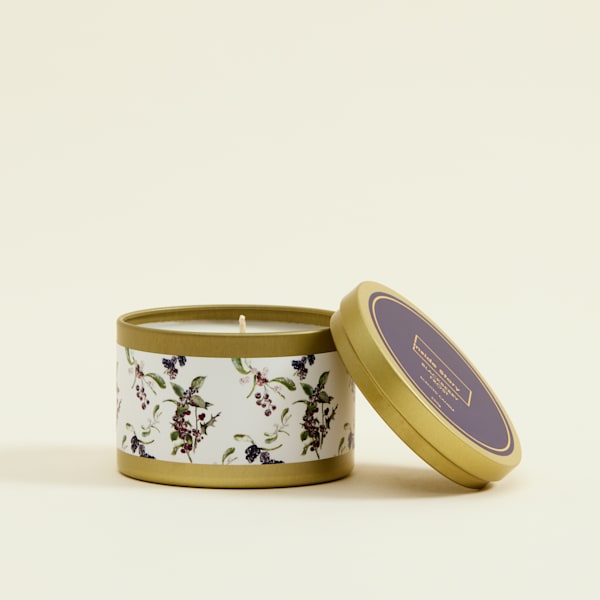 Blackberry Frost Tin Candle