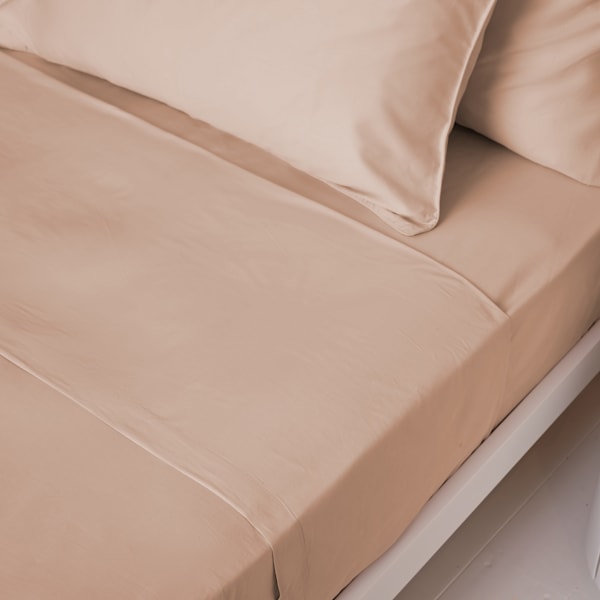 Avery Egyptian Cotton Flat Sheet In Sand 300 Thread Count