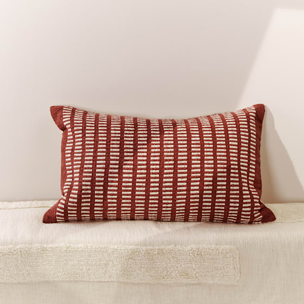 Block Stripe Woven Cushion