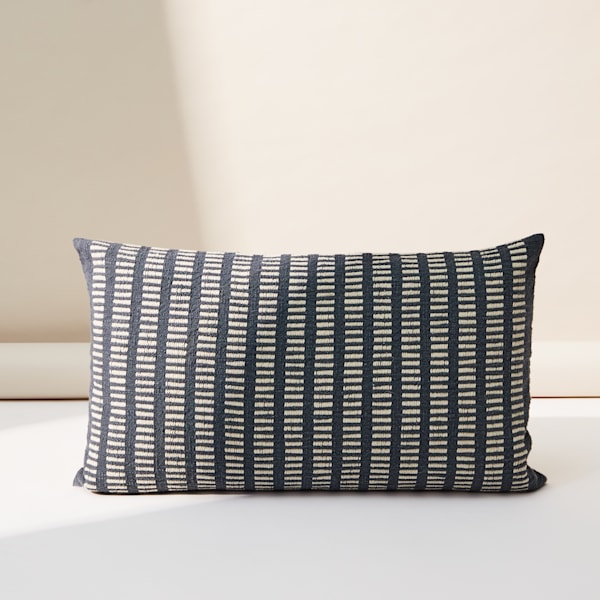 Block Stripe Woven Cushion