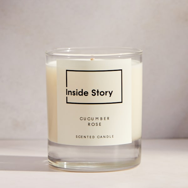 Cucumber And Rose Filled Candle