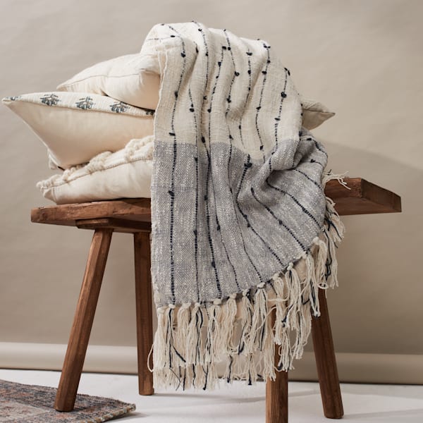 Hand Woven Stripe Throw