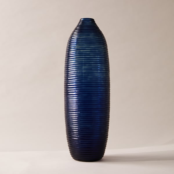 Textured Tall Hand Cut Vase Extra Large