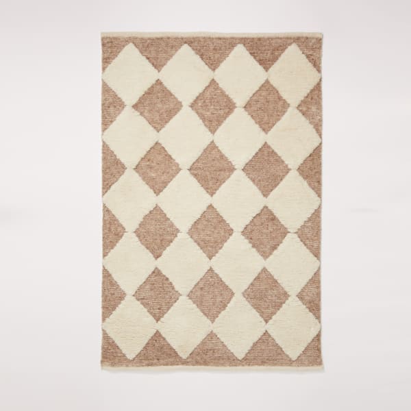Maya Checkerboard Tufted Wool Rug