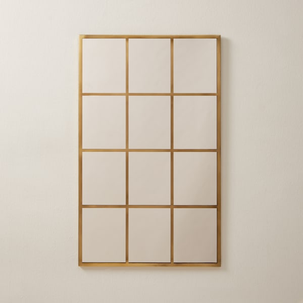 Large Gold Block Mirror