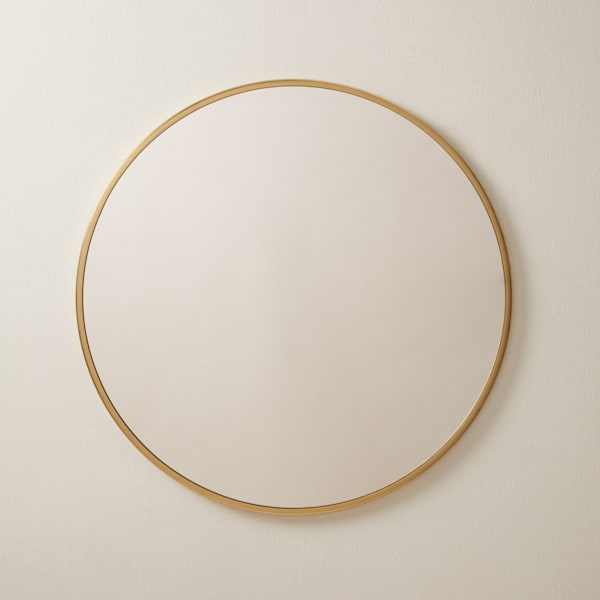 Gold Round Mirror